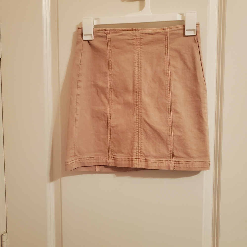 PACSUN pink denim mini skirt